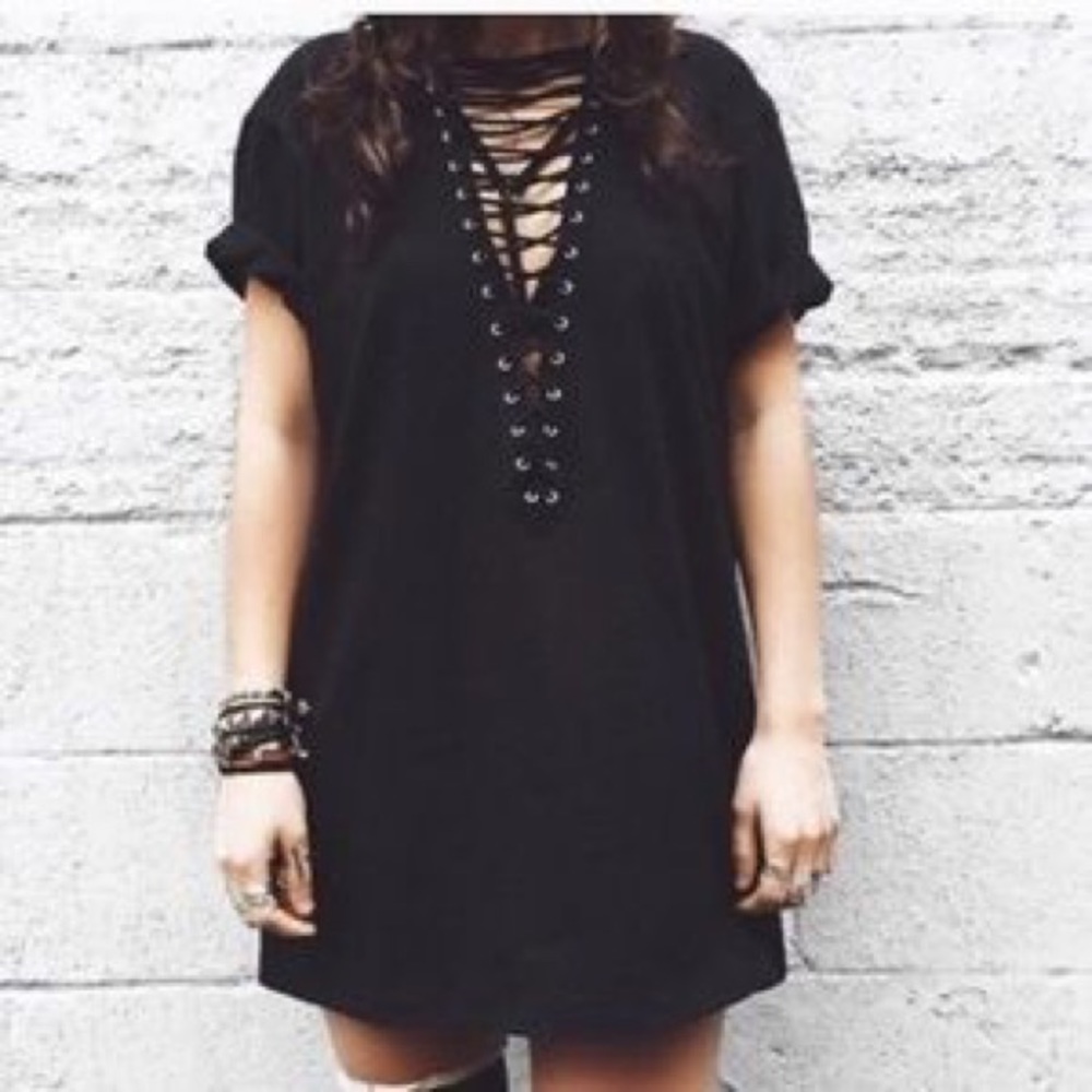 LF Lace Up Top